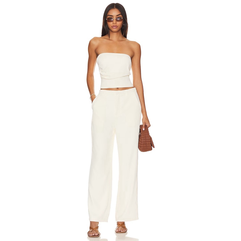 SNDYS wide leg pant ivory